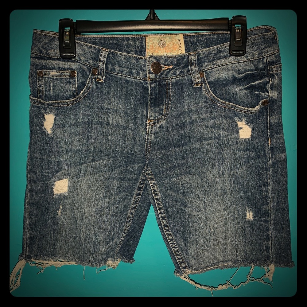 American Rag Self Made Distressed Jean Shorts